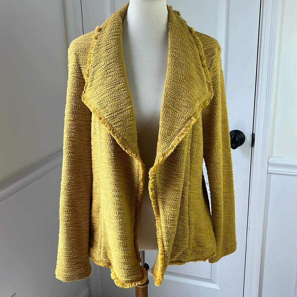 Premise Mustard Yellow Textured Blazer